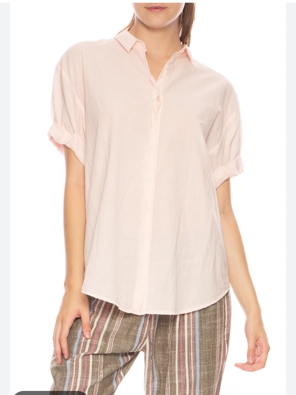 Xirena Channing Button Down Shirt Beach Rose